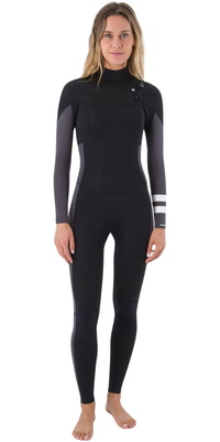 2026 Hurley Womens Advant 4/3mm Chest Zip Wetsuit WFS0013403 - Black